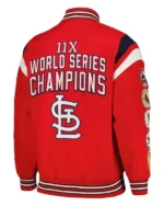 Order St Louis Cardinals Red Championship Wool Varsity Jacket For Men and Women on Sale