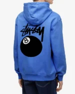 Order Stussy 8 Ball Hoodie For Sale Blue Back