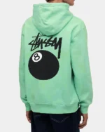 Order Stussy 8 Ball Hoodie For Sale Green Back