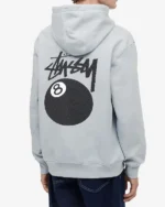 Order Stussy 8 Ball Hoodie For Sale Grey Back