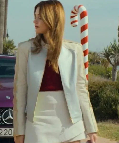 Our Fault 2025 Nicole Wallace Beige Leather Jacket