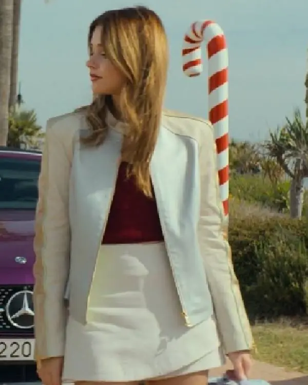 Our Fault 2025 Nicole Wallace Beige Leather Jacket