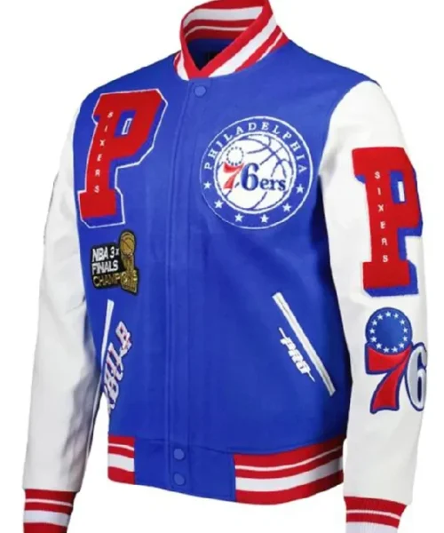 Philadelphia 76ers Letterman Wool Varsity Jacket