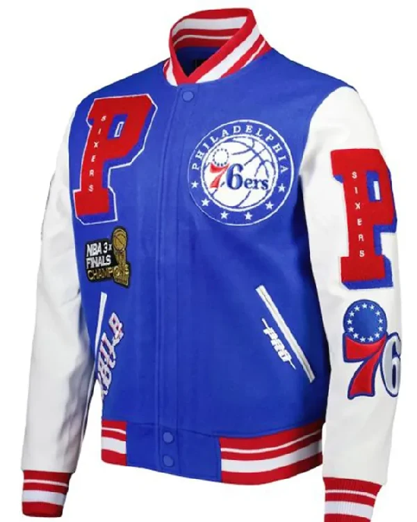 Philadelphia 76ers Letterman Wool Varsity Jacket