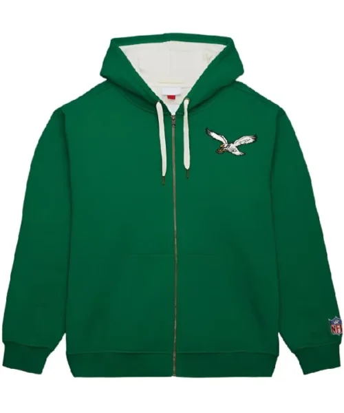 Philadelphia Eagles Kelly Green Playoff Win 2.0 Full Zip Hoodie