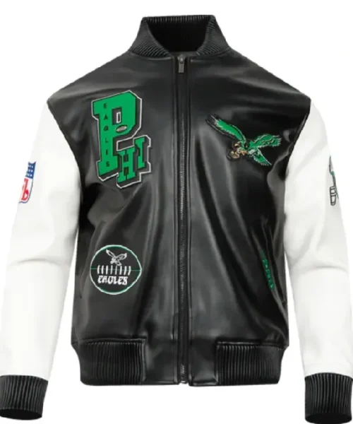 Philadelphia Eagles Leather Varsity Jacket