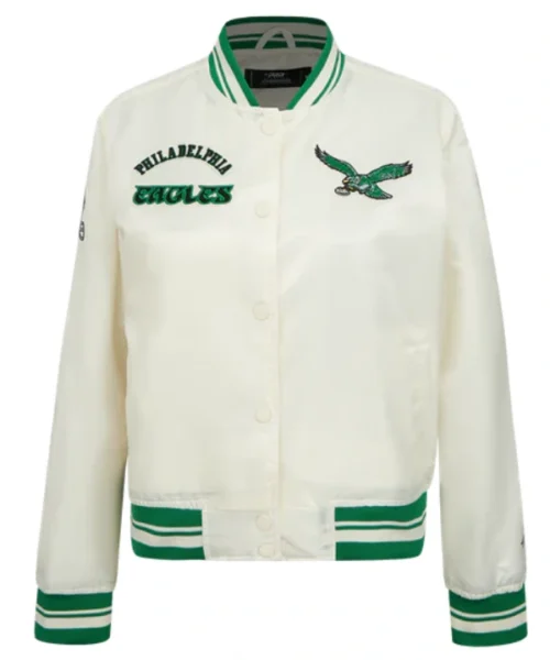 Philadelphia Eagles Retro Classic Rib Satin Jacket