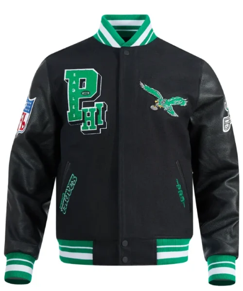 Philadelphia Eagles Rib Wool Varsity Jacket