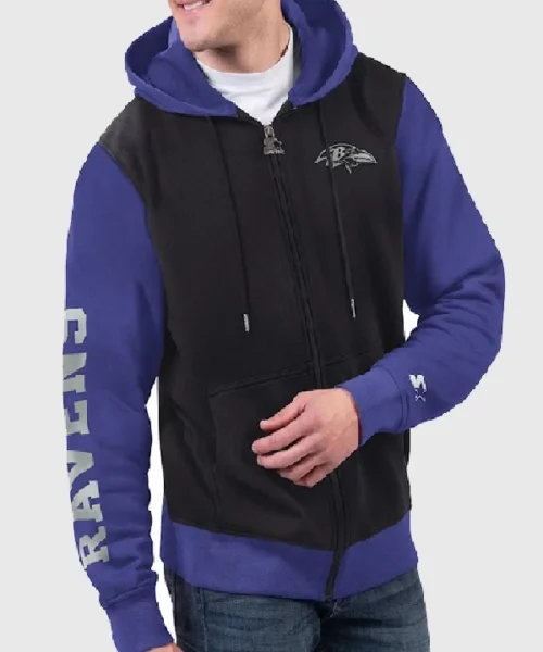 Ravens Starter Thursday Night Gridiron Full-Zip Hoodie