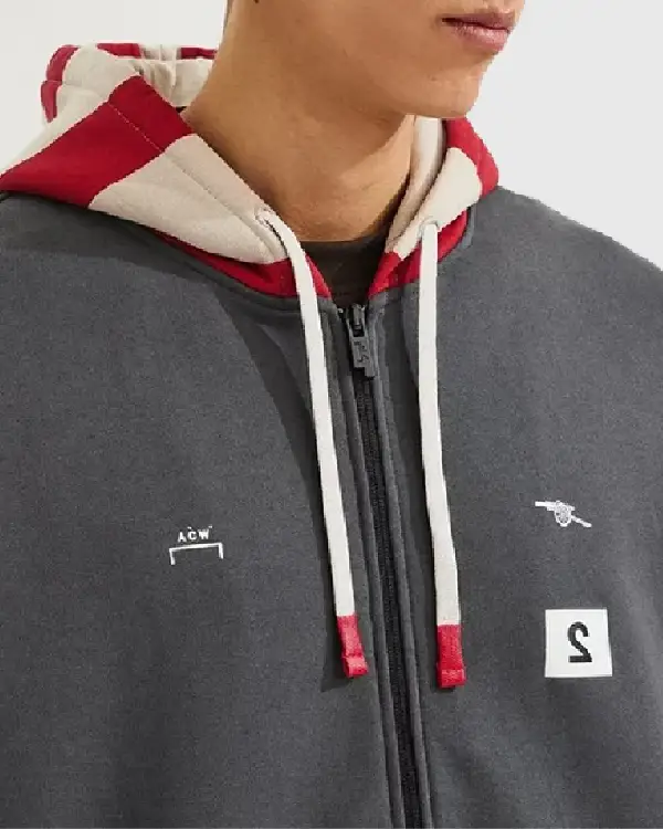 Recreation Buy Arsenal x A-COLD-WALL_ Match Day Grey Zipper Hoodie