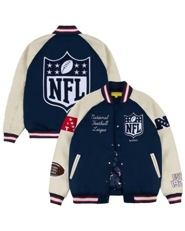 Recreation – NFL GOLF WANG Letterman Varsity Full-Snap Jacket