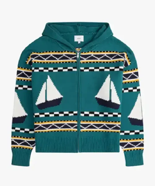 Rhude Bateau Knit Zip Up Hoodie