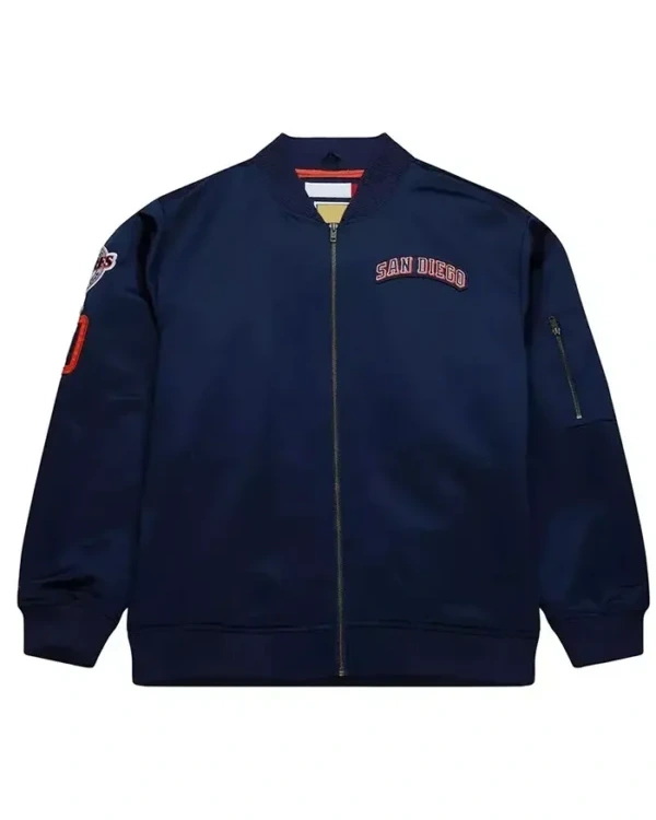 San Diego Padres Navy Blue Zipper Bomber Jacket