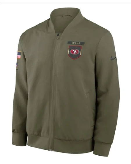 San Francisco 49ers 2025 Salute To Service Bomber Jacket (1)