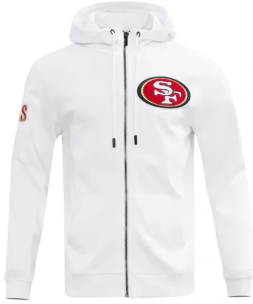 San Francisco 49ers Classic Chenille Double Knit Full Zip Hoodie