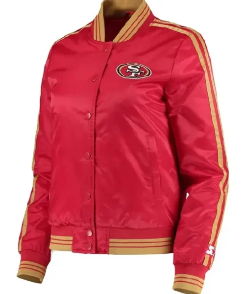 San Francisco 49ers Overtime Red Satin Jacket