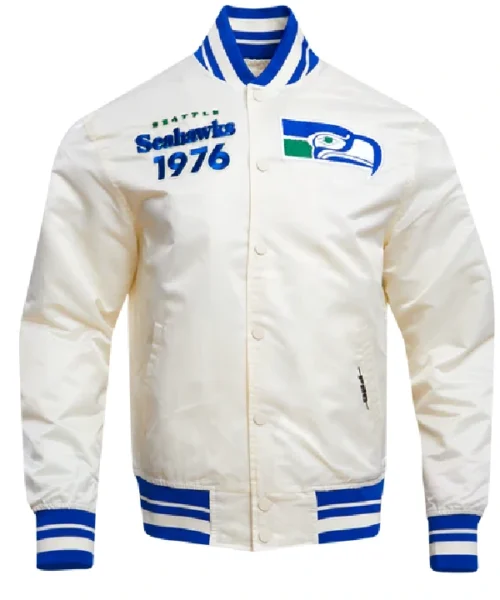 Seattle Seahawks Retro Classic Rib Satin Jacket