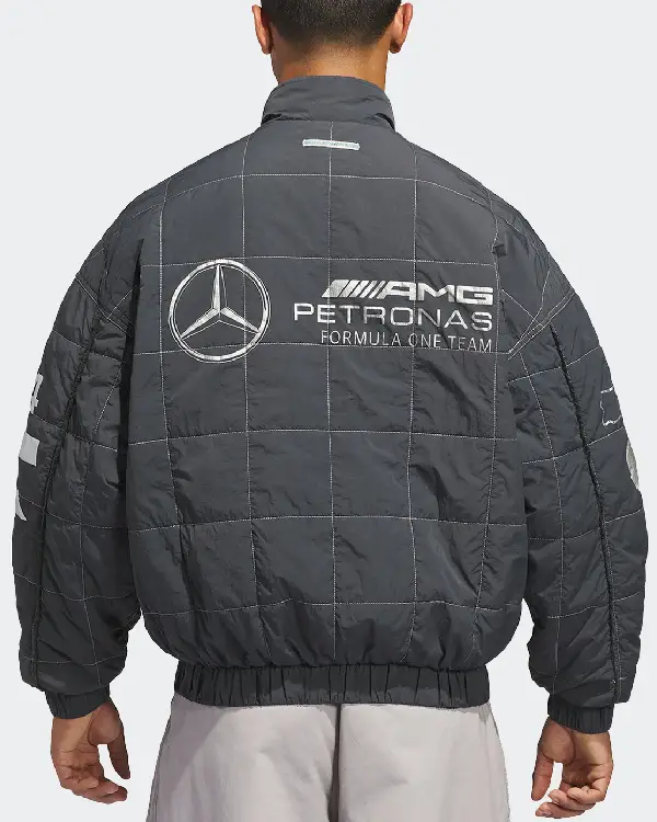 Shop Adidas para Bad Bunny x Mercedes-AMG F1 Racing Grey Jacket Sale Back