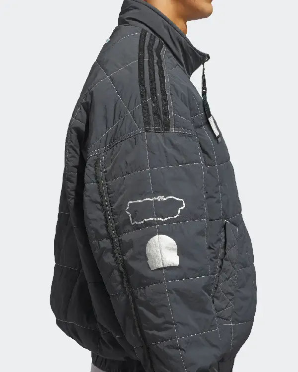 Shop Adidas para Bad Bunny x Mercedes-AMG F1 Racing Grey Jacket Sale Side post