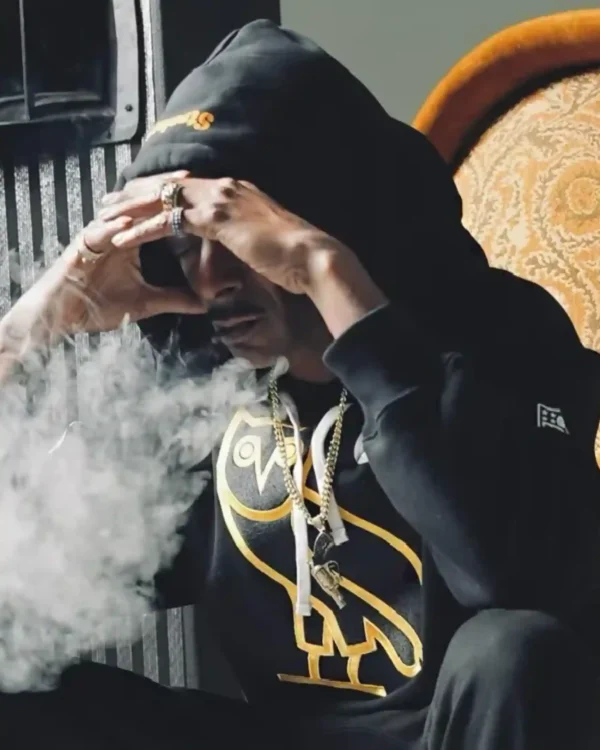 Shop American Rapper Snoop Dogg OVO x Pittsburgh Steelers Hoodie