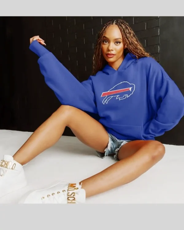 Shop Buffalo Bills Never Stop Oversized Premium Sweatshirt Hoodie for Sale