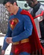 Shop Clark Kent Superman Movie 2025 David Corenswet Blue & Red Accents Costume Jacket For Sale