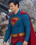Shop Clark Kent Superman Movie 2025 David Corenswet Blue & Red Accents Costume Jacket Sale