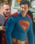 Shop Clark Kent Superman Movie 2025 David Corenswet Blue & Red Accents Costume Jacket on Sale