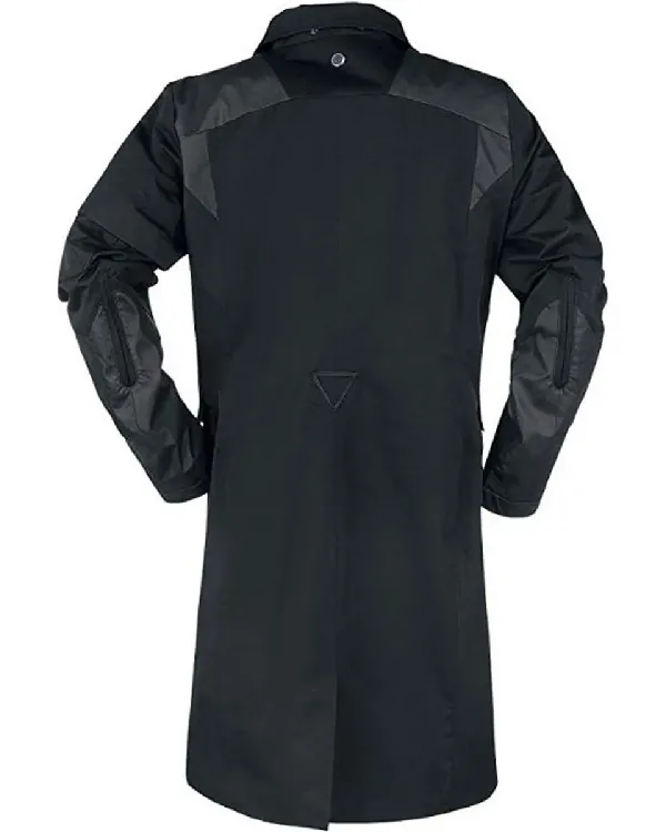 Shop Deus Ex Mankind Divided Adam Jensen Coat Sale Black Back