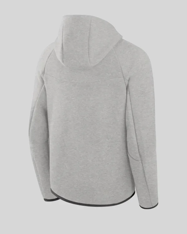 Shop Los Angeles Dodgers Nike Black Tech Fleece Windrunner Full-Zip Hoodie Jacket Sale Grey Back