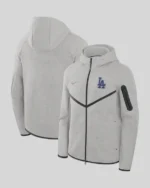Shop Los Angeles Dodgers Nike Black Tech Fleece Windrunner Full-Zip Hoodie Jacket on Sale Grey