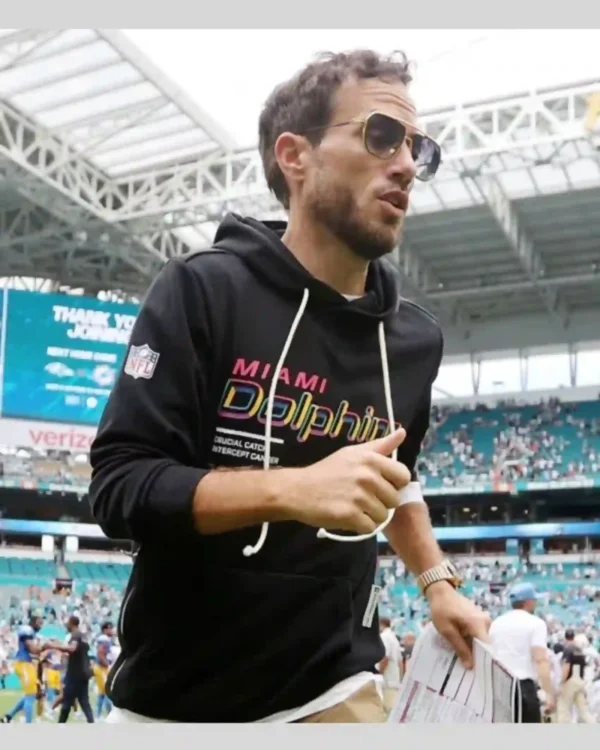 Shop Mike McDaniel Miami Dolphins 2025 Crucial Catch Black Hoodie Sale Site post