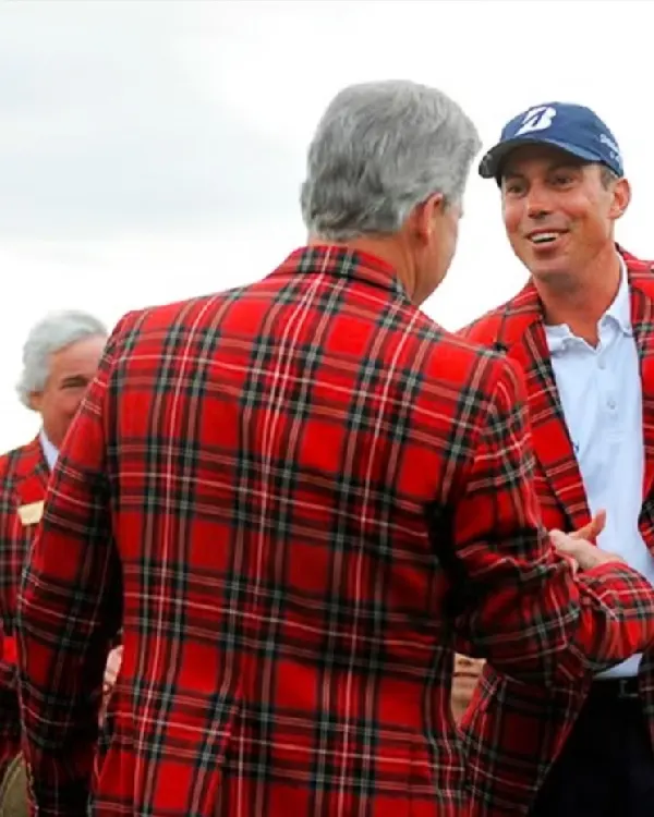 Shop RBC Heritage 2025 Justin Thomas Checkered Blazer Sale Back