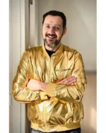 Shop Recreated – AWS Certified Golden Bomber Jacket For Sale