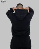 Shop Recreation - Barajas Project BP Full Rhinestone Hoodie Black Sale Style 1 Back