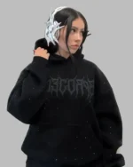 Shop Recreation - Barajas Project BP Full Rhinestone Hoodie Black Sale Style 2