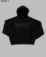 Shop Recreation - Barajas Project BP Full Rhinestone Hoodie Black on Sale Style 2