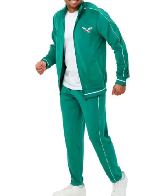 Shop Recreation – NFL Philadelphia Eagles Kelly Velour Green Tracksuit For Sale