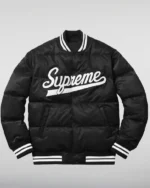 Shop Supreme Puffer Varsity Jacket For Men and Women Sale Black