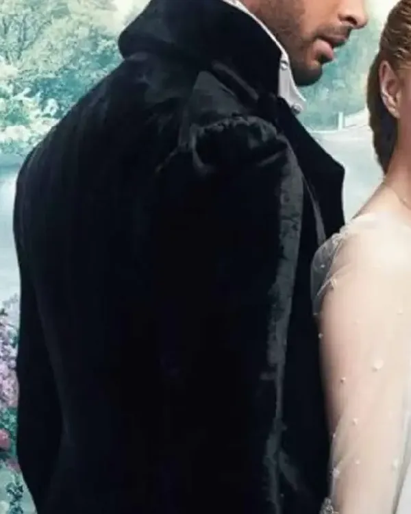 Simon Basset Bridgerton Regé-Jean Page Trench Black Velvet Coat