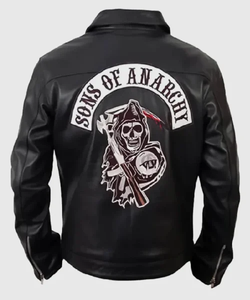 Sons Of Anarchy Black Biker Leather Jacket