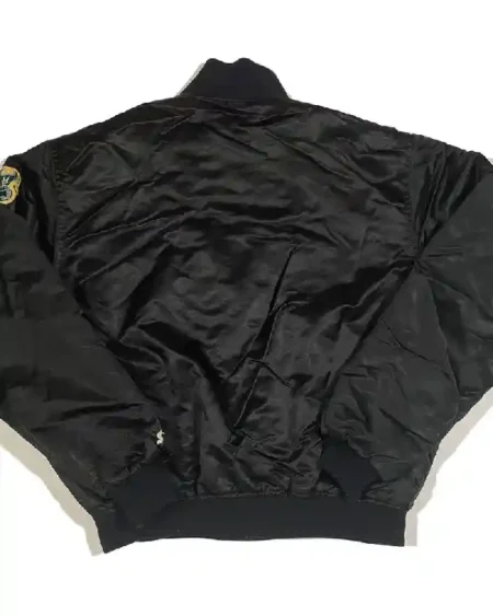 Starter Black Oakland Athletics 90s Full-Snap Satin Jacket Black Back