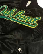 Starter Black Oakland Athletics 90s Full-Snap Satin Jacket Sale