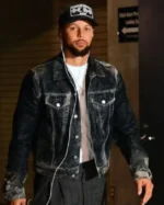 Stephen Curry Warriors VS Lakers Denim Jacket