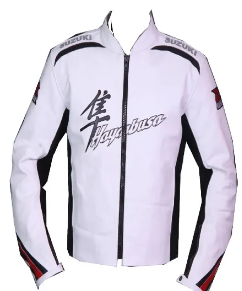 Suzuki Hayabusa White Biker Jacket