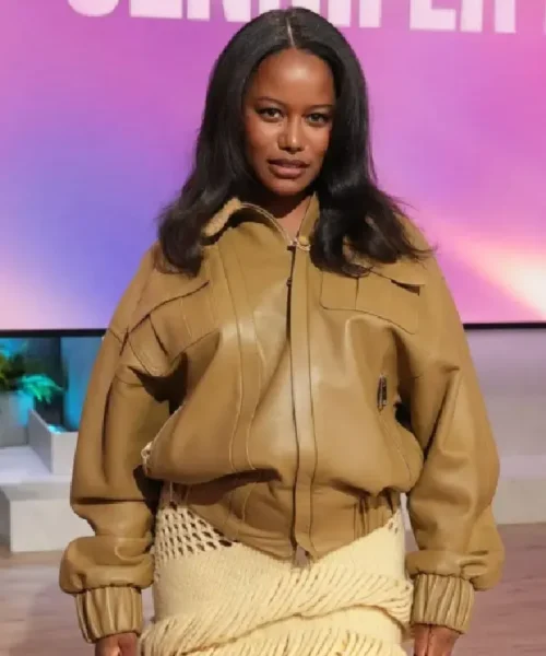 Taylour Paige The Jennifer Hudson Show S04 Leather Jacket