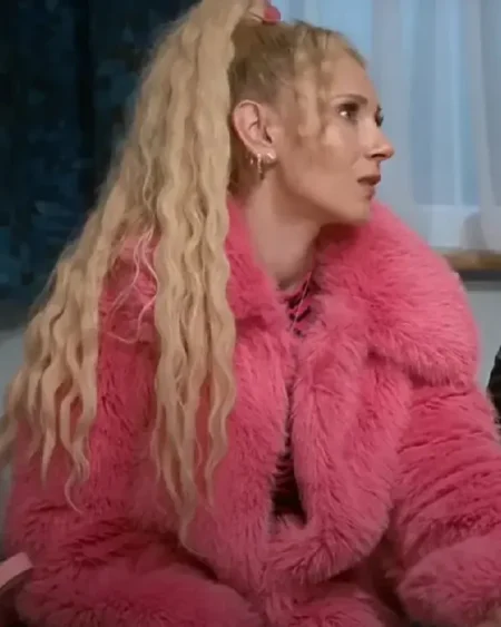 Ted Lasso S03 Keeley Jones Pink Feather Jacket