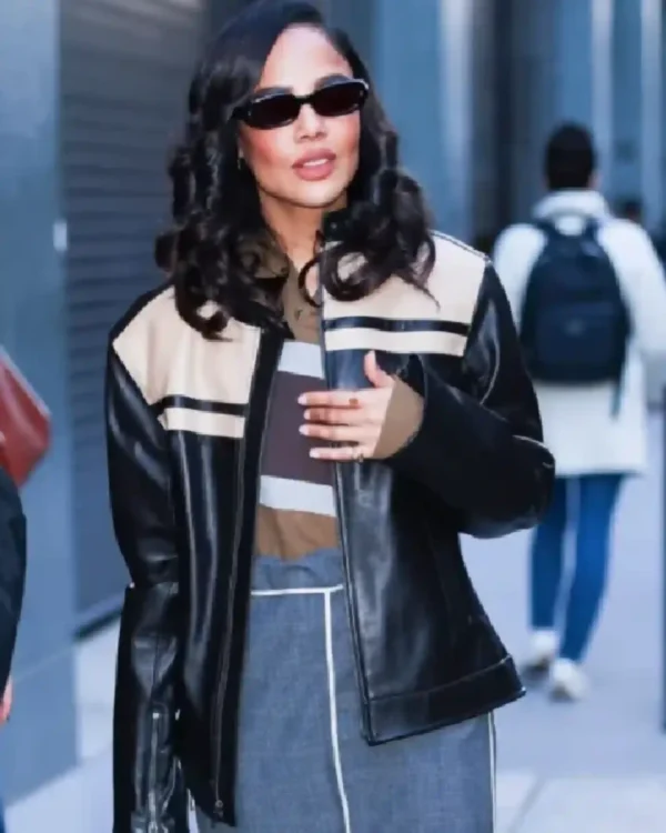 Tessa Thompson NYC 2025 Leather Jackets