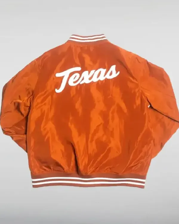 Texas Longhorns Script Satin Bomber Jacket
