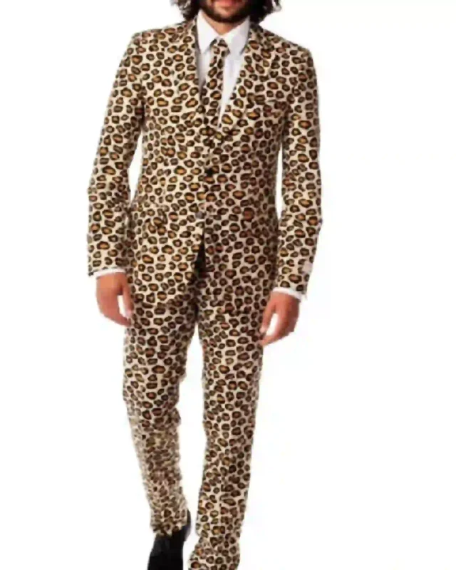 Thanksgiving Jaguar Print Suit for Men